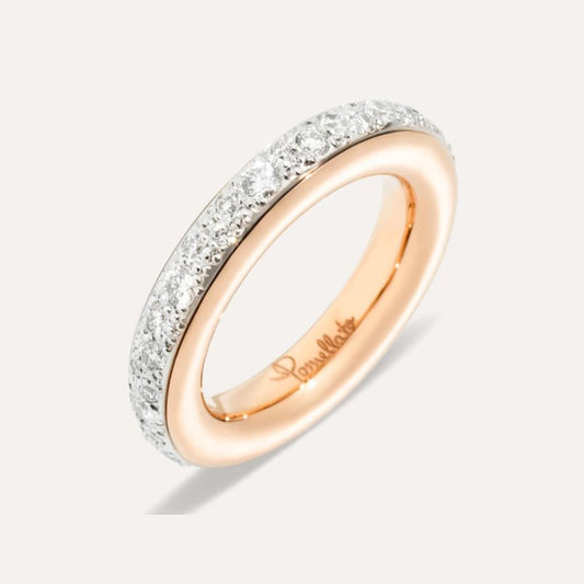 BMLD-PAB7120 full diamond color straight bar ring