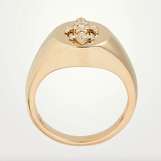 KLX-CH301537 thatch iris flower ring