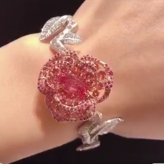 DIOR-287432 full diamond rose bracelet