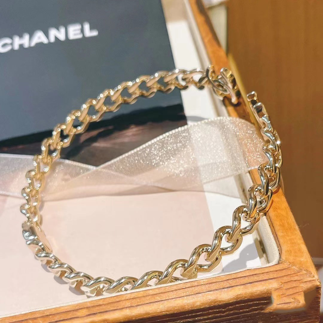 XNE-J113886 Double C denim chain collar 42cm