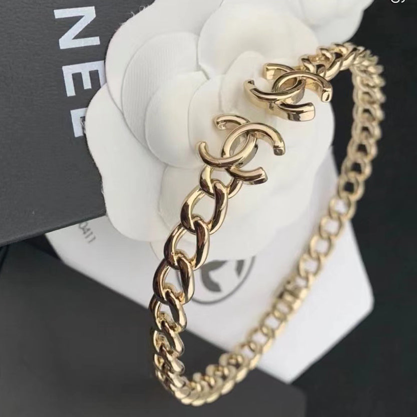 XNE-J113886 Double C denim chain collar 42cm