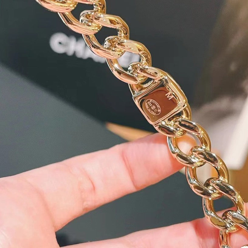 XNE-J113886 Double C denim chain collar 42cm