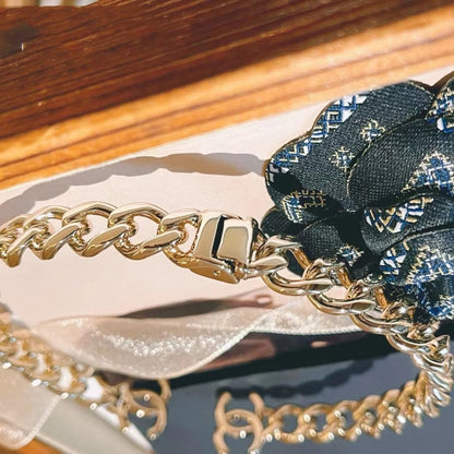 XNE-J113886 Double C denim chain collar 42cm
