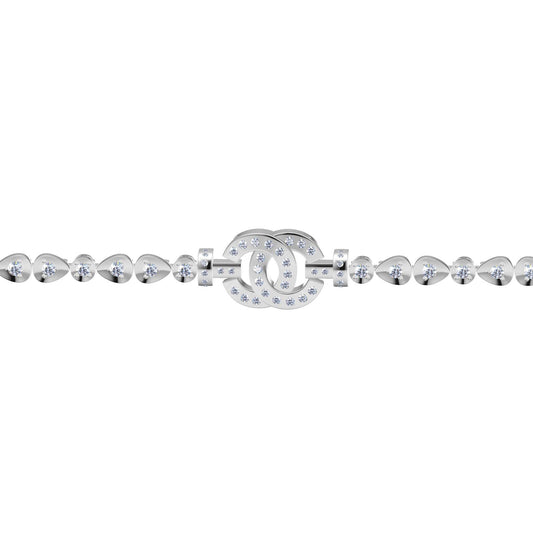XNE-J65721 double c water drop concave bracelet