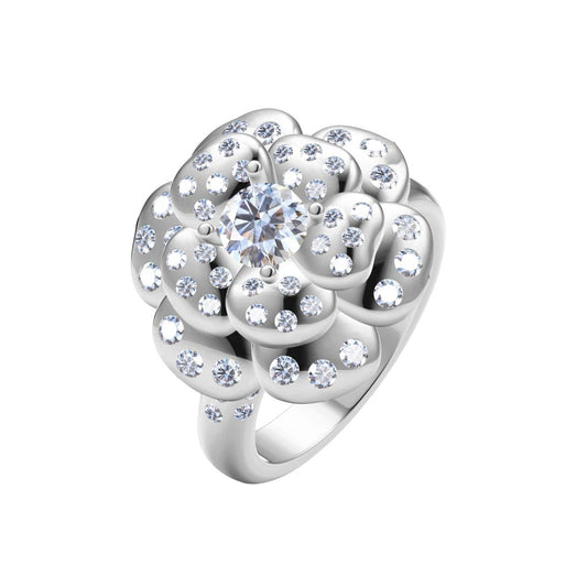 XNE-J31973 camellia diamond ring