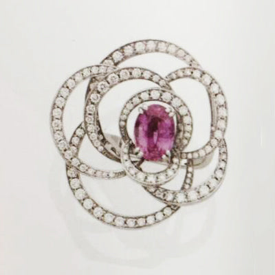 XNE-J22574 camellia twist arm ring