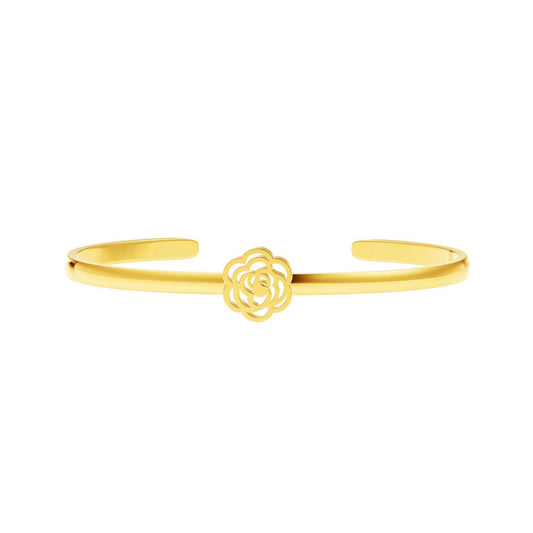 XNE-J49633 camellia light gold bracelet