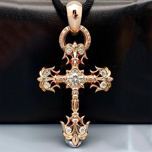 KLX-CH92198 Round Diamond Slim Version Retro Cross