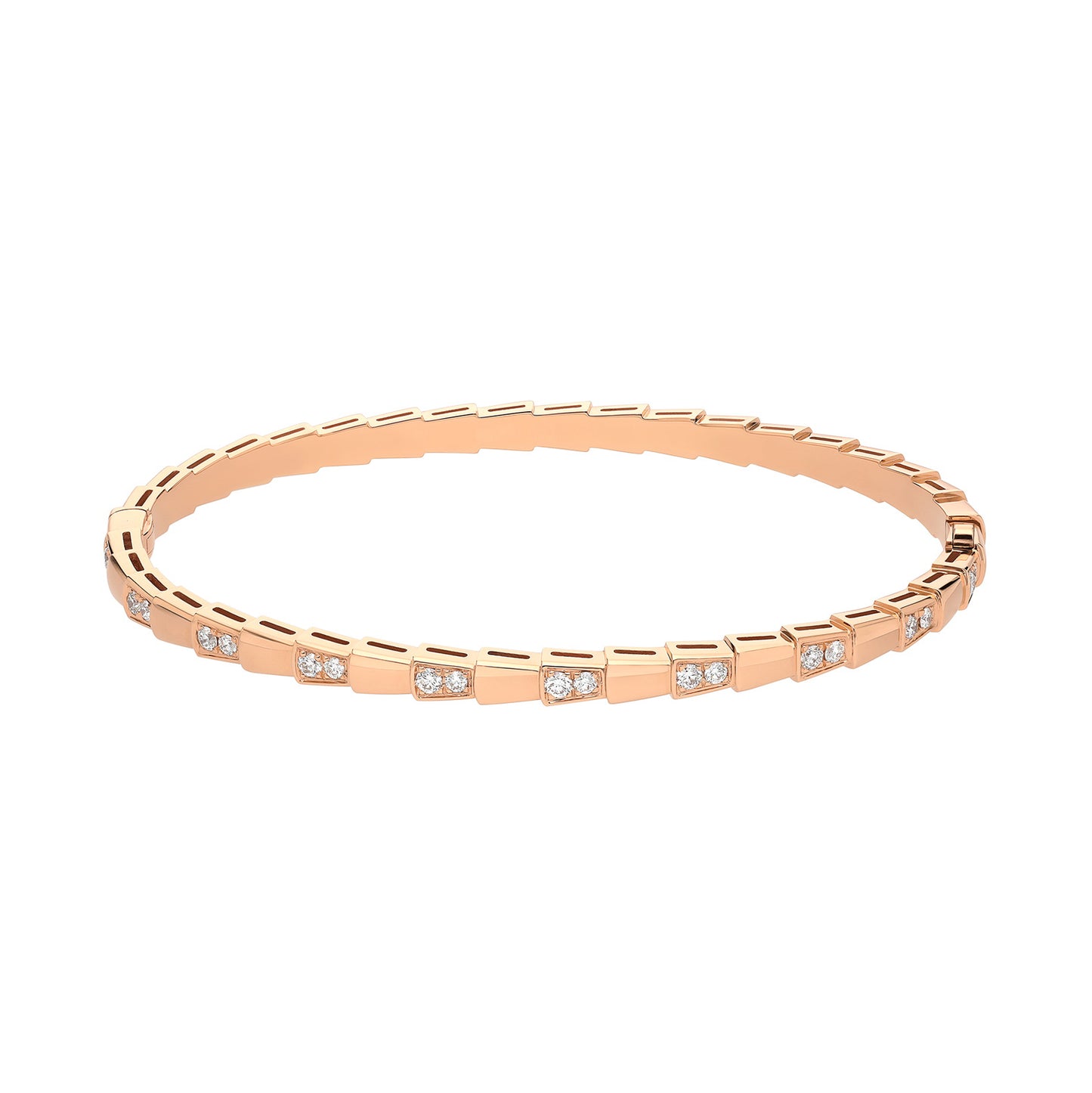 BGL-BR859369 solid negative version half-inlaid snake spring switch bracelet with push-button switch on both sides