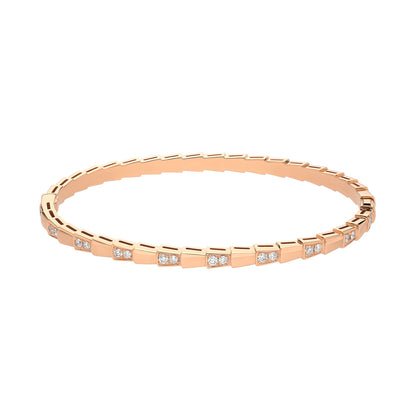 BGL-BR859369 solid negative version half-inlaid snake spring switch bracelet with push-button switch on both sides