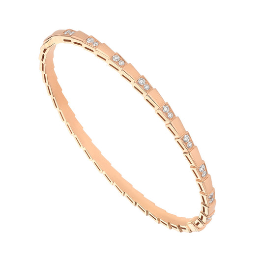 BGL-BR859369 solid negative version half-inlaid snake spring switch bracelet with push-button switch on both sides