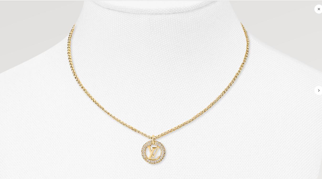 LV-M00759 full diamond LVLOGO round pendant