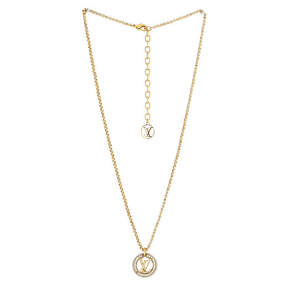 LV-M00759 full diamond LVLOGO round pendant