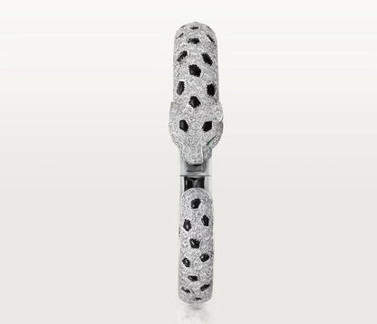 KDY-N6717517 round hole full diamond agate leopard straight bracelet