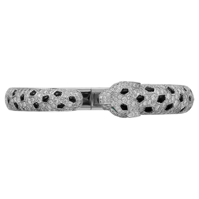 KDY-N6717517 round hole full diamond agate leopard straight bracelet