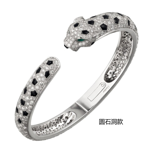 KDY-N6717517 round hole full diamond agate leopard straight bracelet