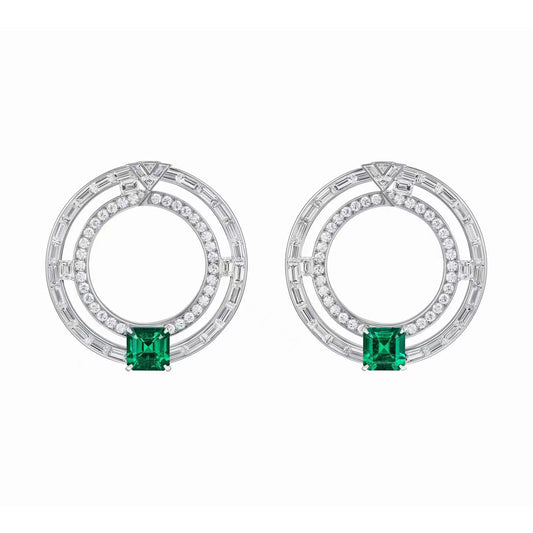 LV-Q92928 small octagonal round trapezoid earrings