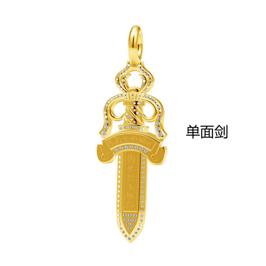 KLX-CH903146 ​​single-sided sword diamond pendant