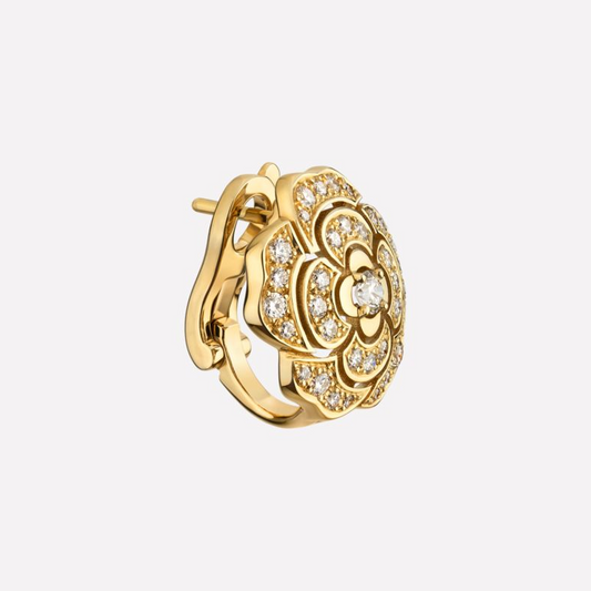 XNE-J12038 wave body camellia earrings