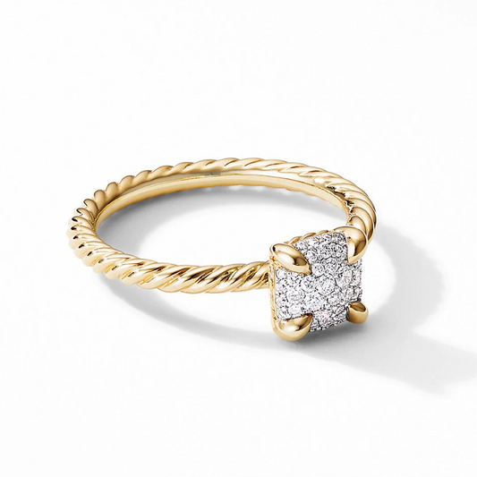 DWYM-R14291 candy yellow and white hemp rope twisted rope ring