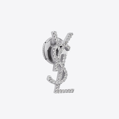 YSL-761535Y满钻字母YSL耳环