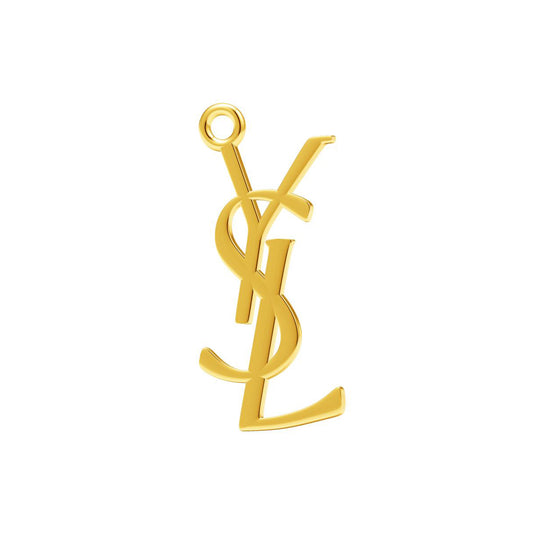 YSL-429590 light gold letter YSL pendant