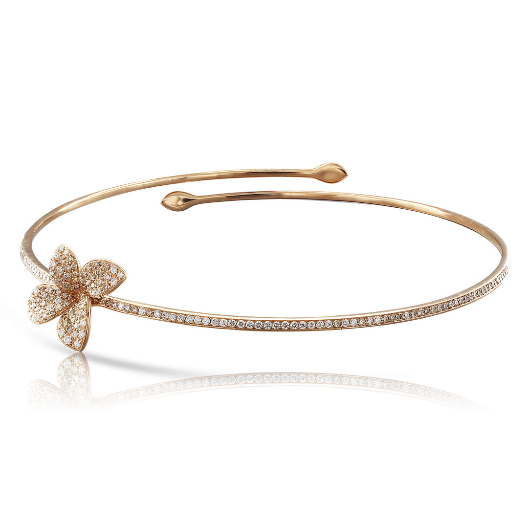 PB-16230R large leaf flower necklace