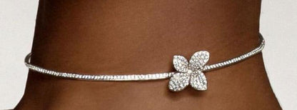 PB-16230R large leaf flower necklace