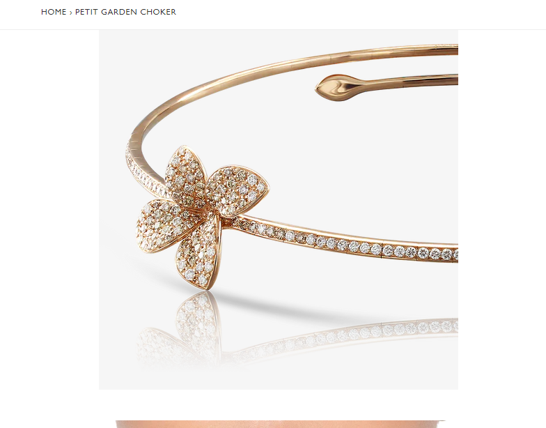PB-16230R large leaf flower necklace