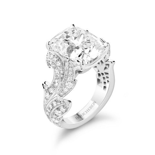 BSL-41668 Cushion Diamond Mosaic Twist Arm Ring