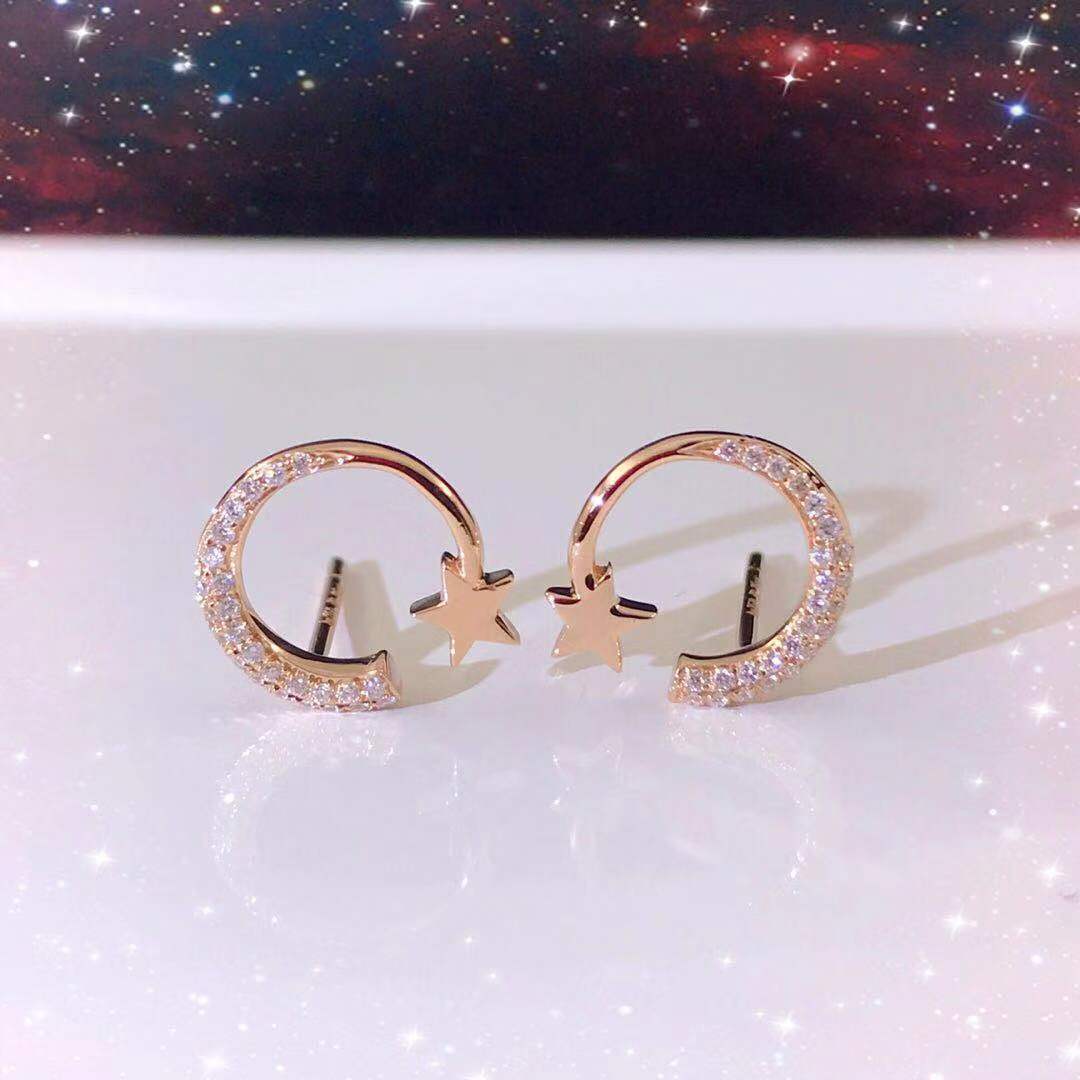 XNE-J58841 Star Moon Earrings
