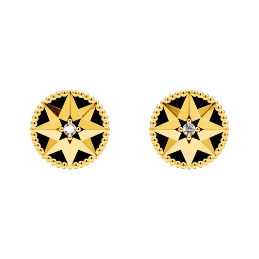 DA-63340 8.1MM eight-pointed star disc earrings