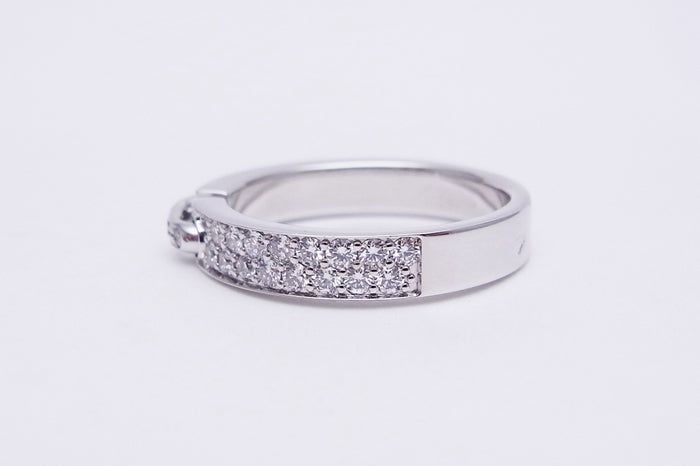 SM-081760 3.4 inclined rod full diamond bar ring