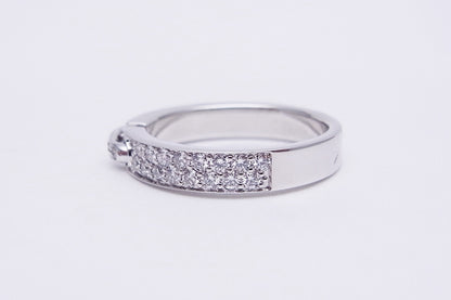 SM-081760 3.4 inclined rod full diamond bar ring