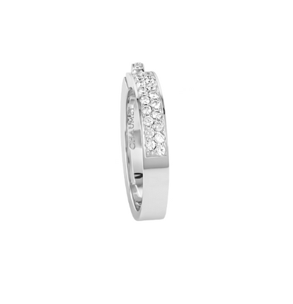 SM-081760 4.8 wide inclined rod dense diamond straight ring