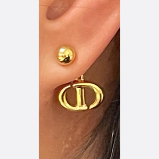DA-E19743 letter CD pig nose Japanese letter earrings