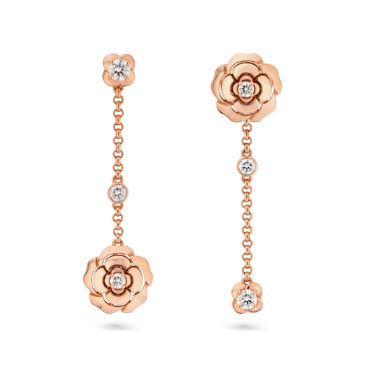 XNE-J12375 wave flower dual-purpose earrings and earrings