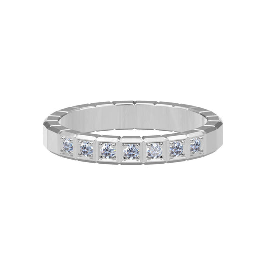XB-829834-3532 3MM wide version seven diamond lattice strip ring