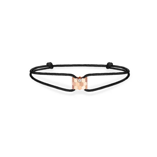 SM-085625 black rope honeycomb bracelet