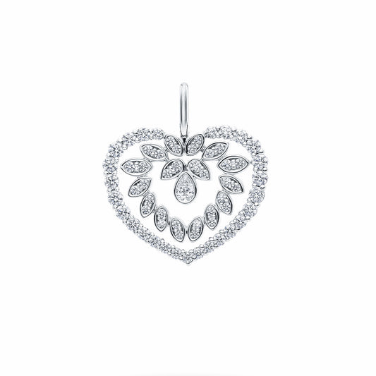 HW-CMDPRFOPHRT middle marquise drop-shaped heart-shaped frame prong-set pendant