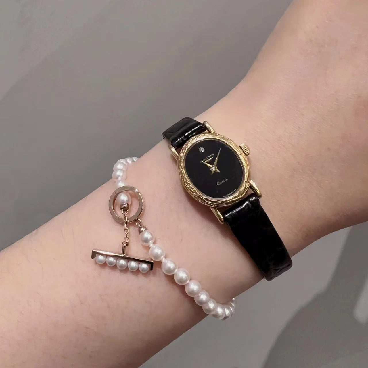 TSQ-BL-0679 Q-shaped pearl string bracelet
