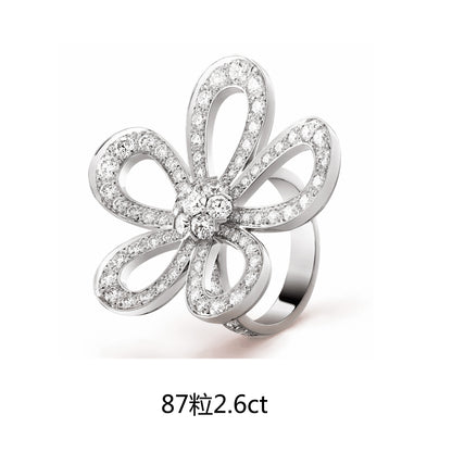 VCARP05300 five-leaf flower six-circle one ring
