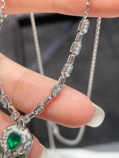 BGL-82179 Sapphire snake head necklace