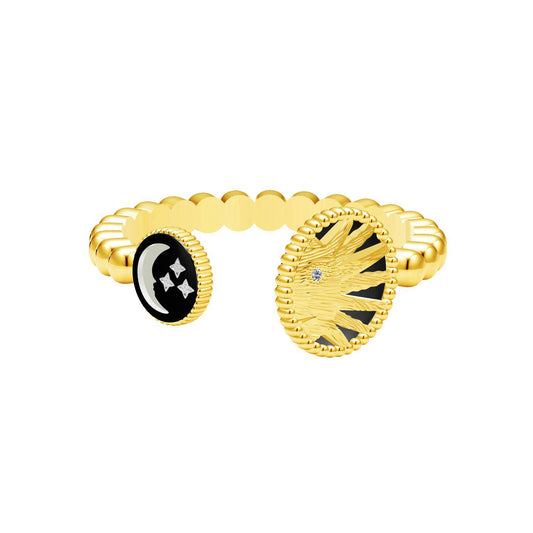 DA-JSAM96409 star compass ring, sun and moon