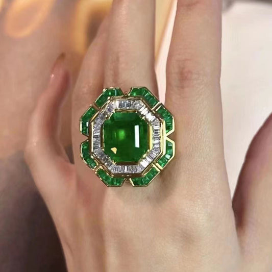 BGL-47516 tourmaline octagonal three ring
