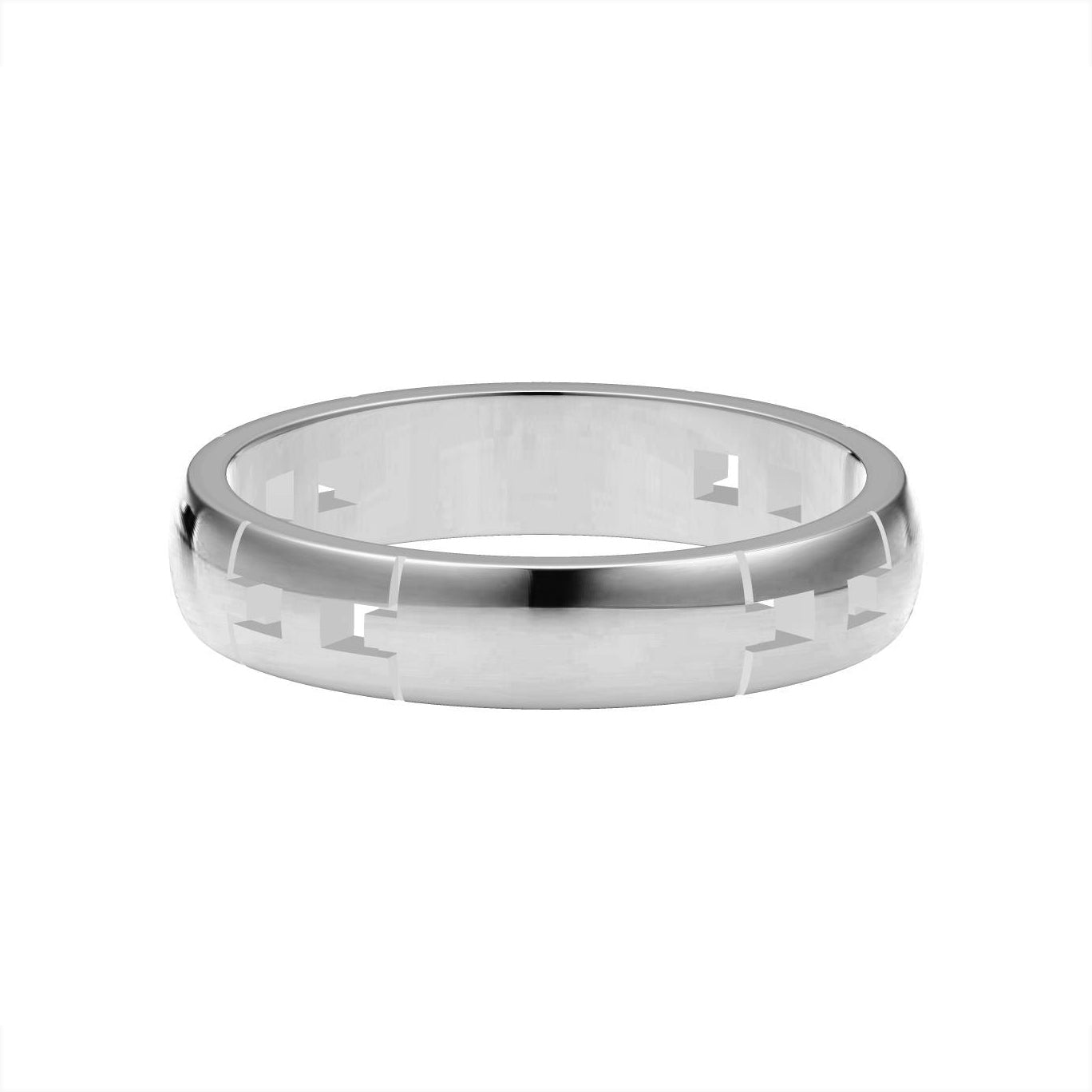 AMS-H991676 3.7mm light gold four H ring