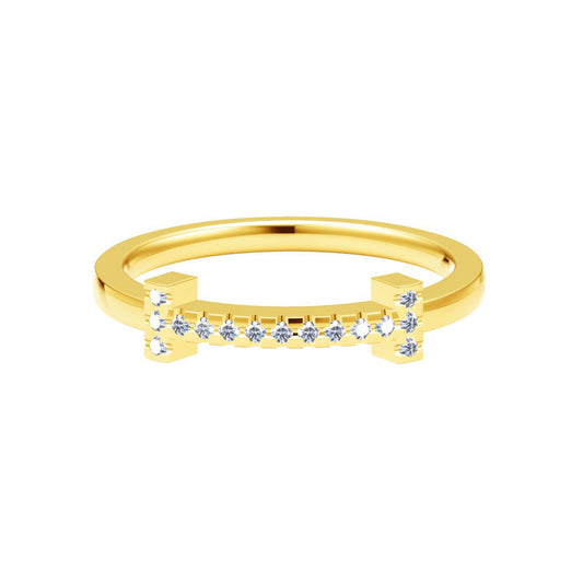 AiHshi-H191957B-H diamond light gold arm ring 11#