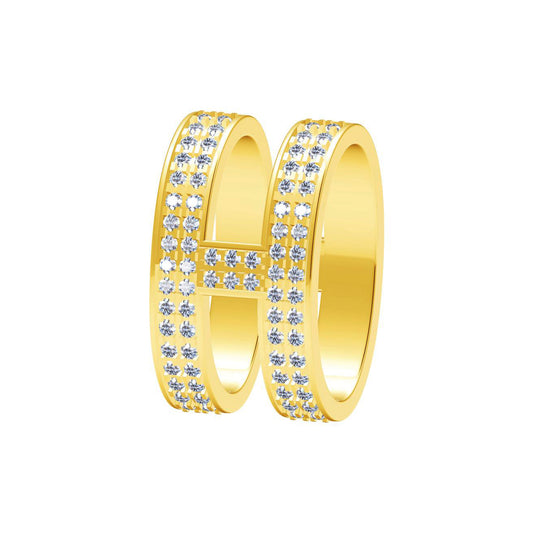 AMS-H96291 Full diamond letter egg-shaped H pendant