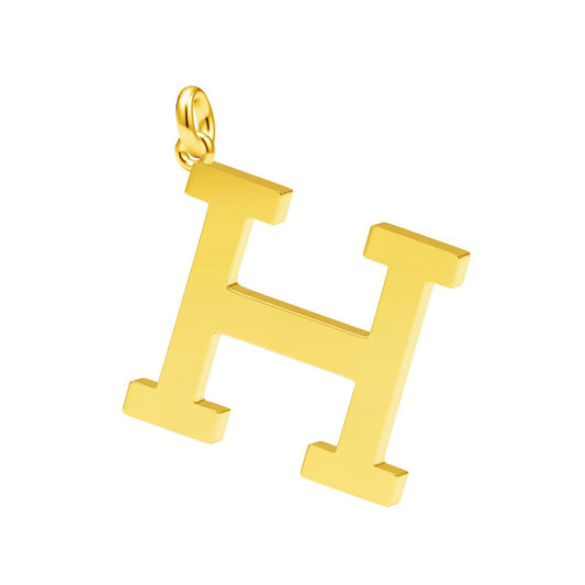 爱H仕-H127327F光金平面H细版吊坠
