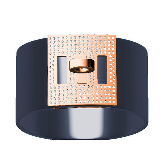AMS-H61431 35MM full diamond twist belt bracelet